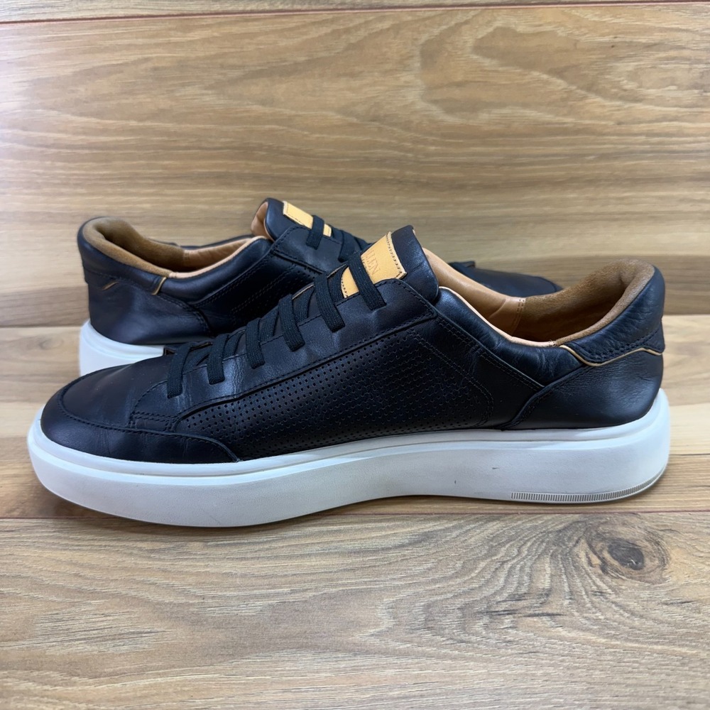 Allen Edmonds Oliver Sneakers Mens 10.5 D Black Leather Slip On Business Casual - Picture 6 of 11